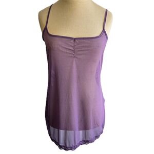 Victoria's Secret Vintage Sheer Purple Mesh Lace‎ Nightgown Nightie Size XS USA